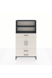 Arges Dolap 4 Raflı 3 Çekmeceli 2 Kapaklı 88x30x163 Antrasit-Aytaşı