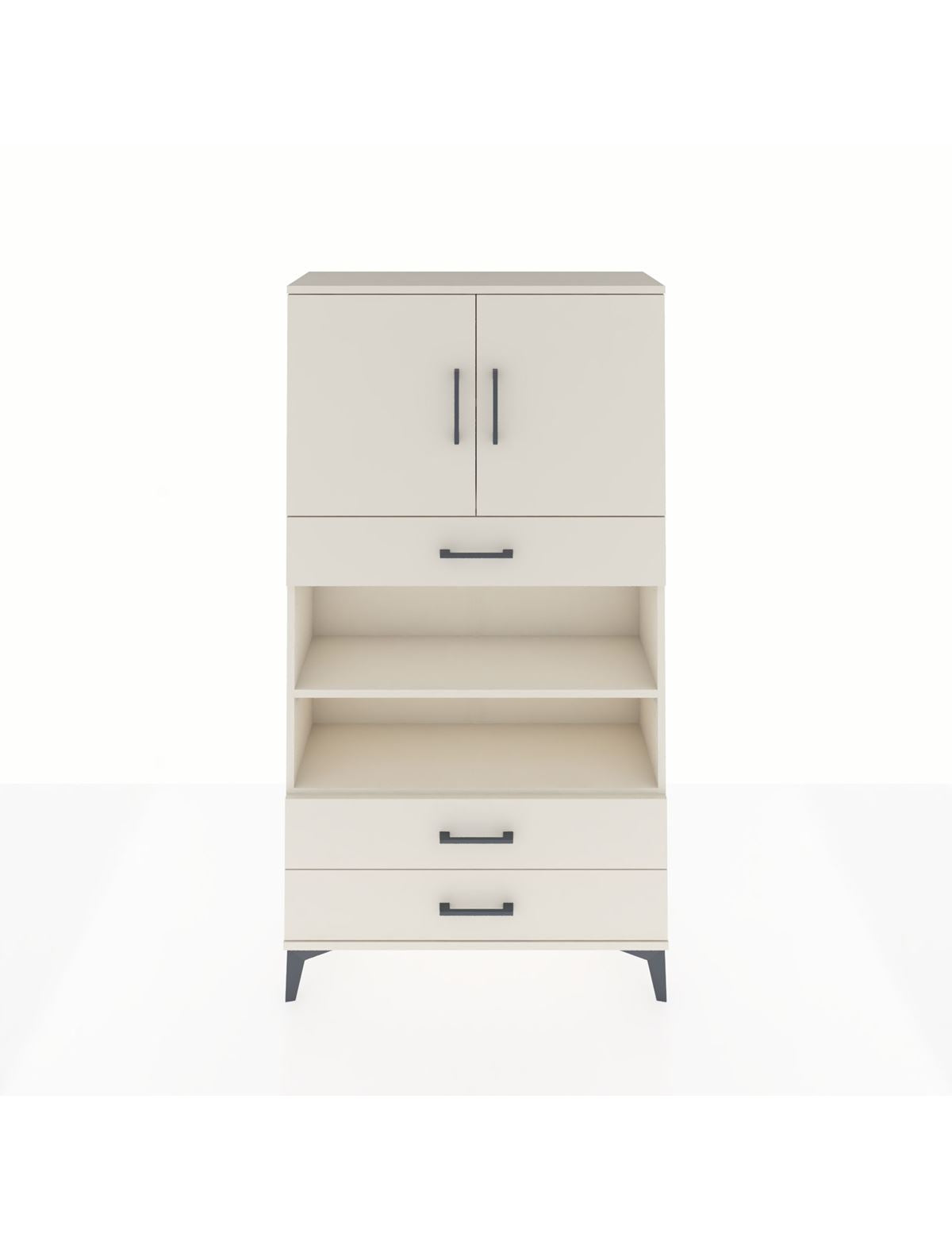 Arges Dolap 4 Raflı 3 Çekmeceli 2 Kapaklı 88x30x163 Aytaşı-Aytaşı