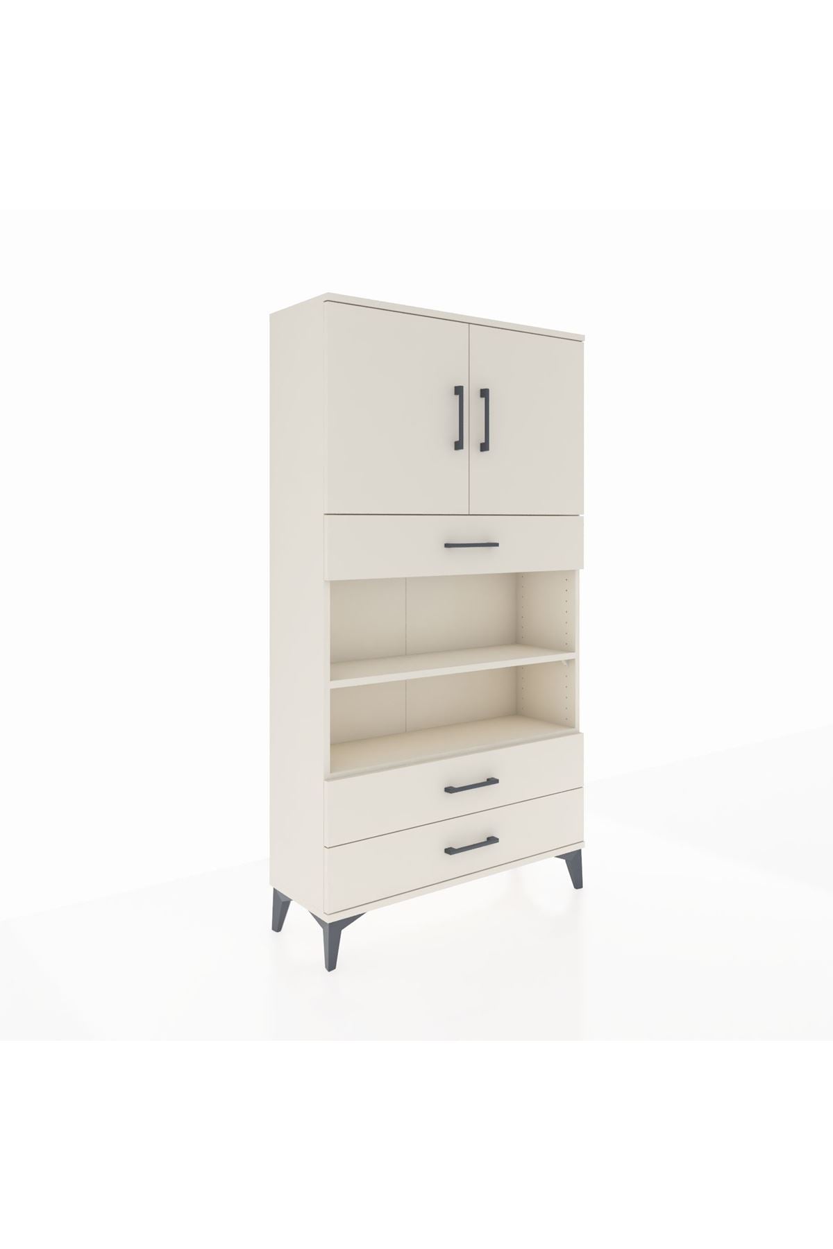 Arges Dolap 4 Raflı 3 Çekmeceli 2 Kapaklı 88x30x163 Aytaşı-Aytaşı