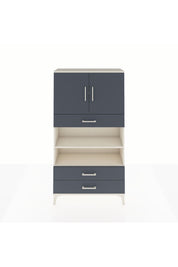 Arges Dolap 4 Raflı 3 Çekmeceli 2 Kapaklı 88x30x163 Aytaşı-Antrasit