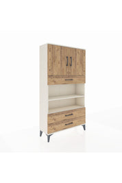 Arges Dolap 4 Raflı 3 Çekmeceli 2 Kapaklı 88x30x163 Aytaşı-Çam