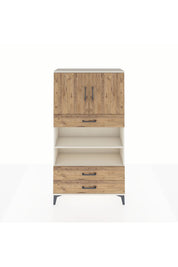 Arges Dolap 4 Raflı 3 Çekmeceli 2 Kapaklı 88x30x163 Aytaşı-Çam