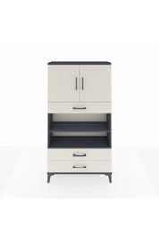 Arges Dolap 4 Raflı 3 Çekmeceli 2 Kapaklı 88x30x163 Antrasit-Aytaşı