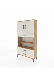 Arges Dolap 4 Raflı 3 Çekmeceli 2 Kapaklı 88x30x163 Çam-Aytaşı