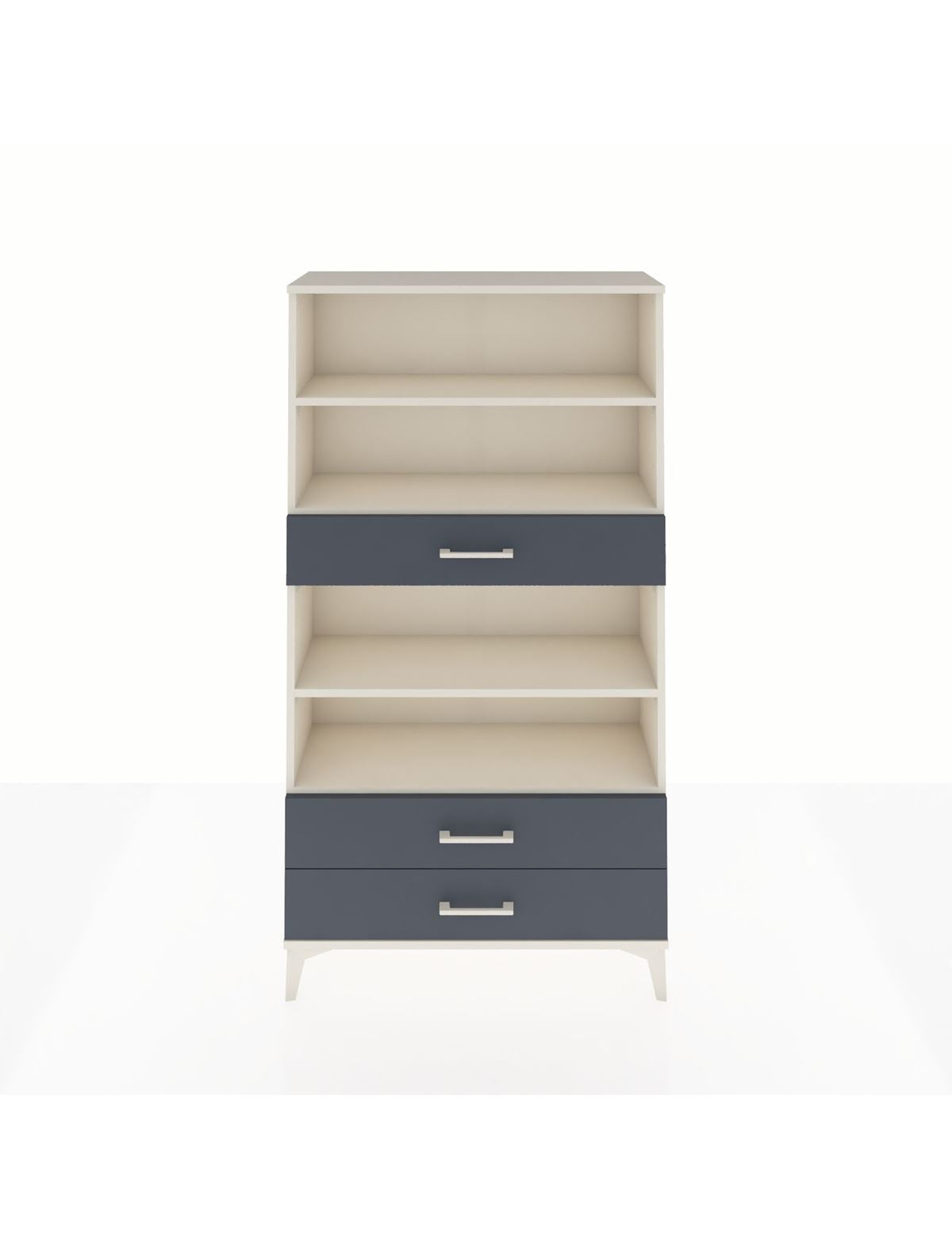 Arges Dolap 4 Raflı 3 Çekmeceli 88x30x163 Aytaşı-Antrasit