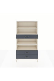 Arges Dolap 4 Raflı 3 Çekmeceli 88x30x163 Aytaşı-Antrasit