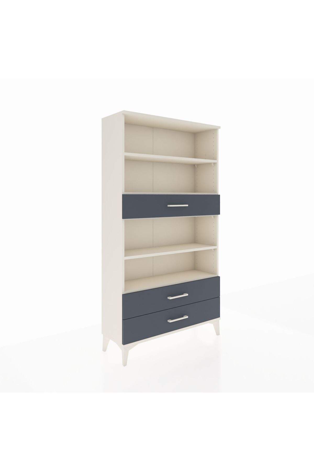 Arges Dolap 4 Raflı 3 Çekmeceli 88x30x163 Aytaşı-Antrasit