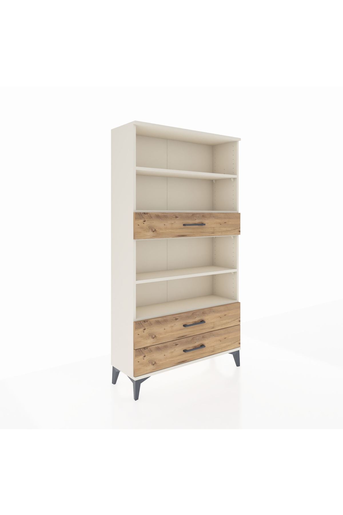 Arges Dolap 4 Raflı 3 Çekmeceli 88x30x163 Aytaşı-Çam