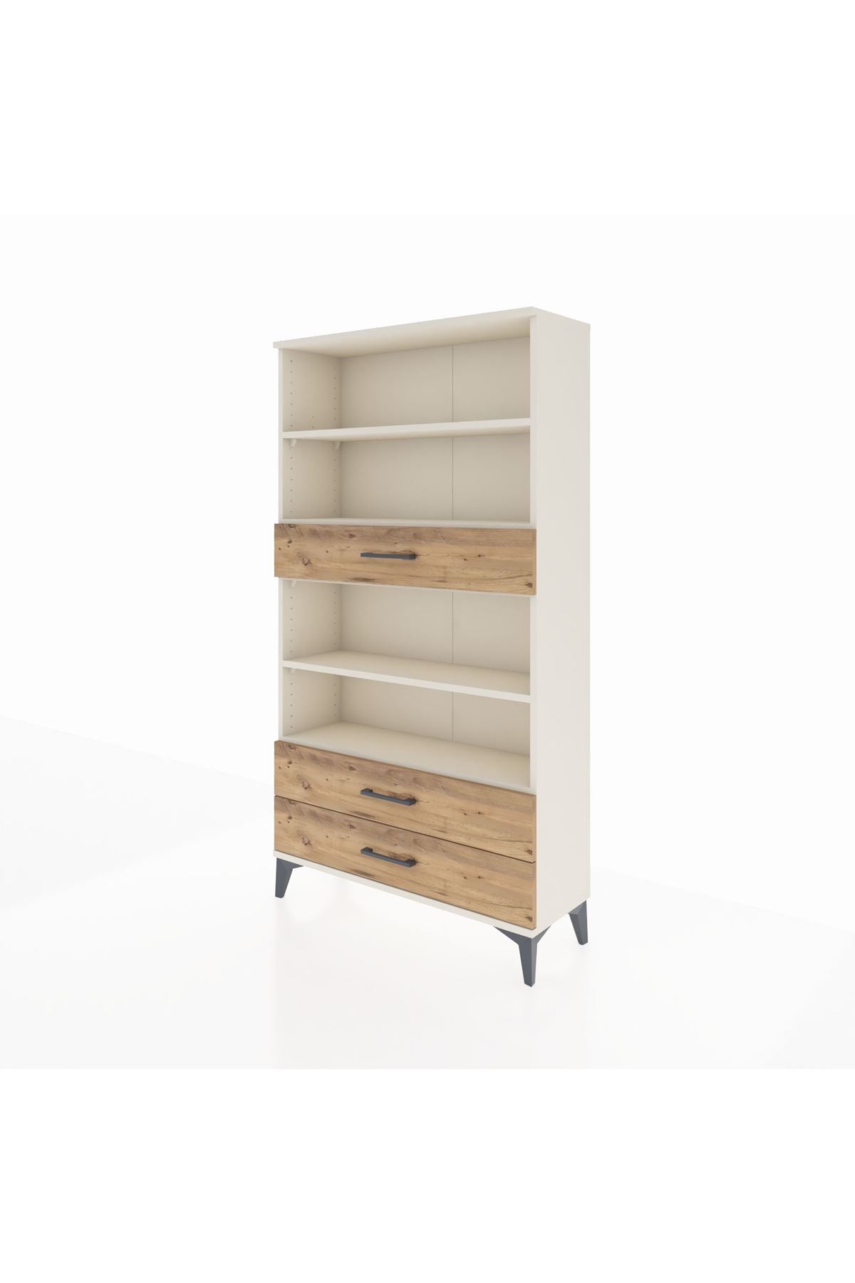 Arges Dolap 4 Raflı 3 Çekmeceli 88x30x163 Aytaşı-Çam