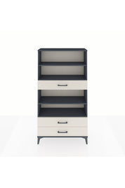 Arges Dolap 4 Raflı 3 Çekmeceli 88x30x163 Antrasit-Aytaşı