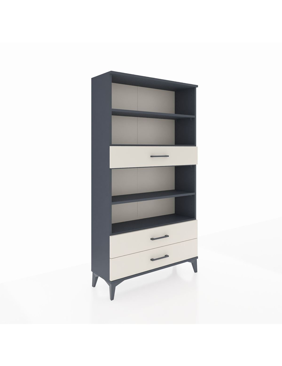 Arges Dolap 4 Raflı 3 Çekmeceli 88x30x163 Antrasit-Aytaşı