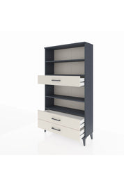 Arges Dolap 4 Raflı 3 Çekmeceli 88x30x163 Antrasit-Aytaşı