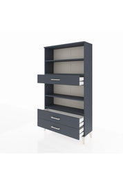 Arges Dolap 4 Raflı 3 Çekmeceli 88x30x163 Antrasit-Antrasit