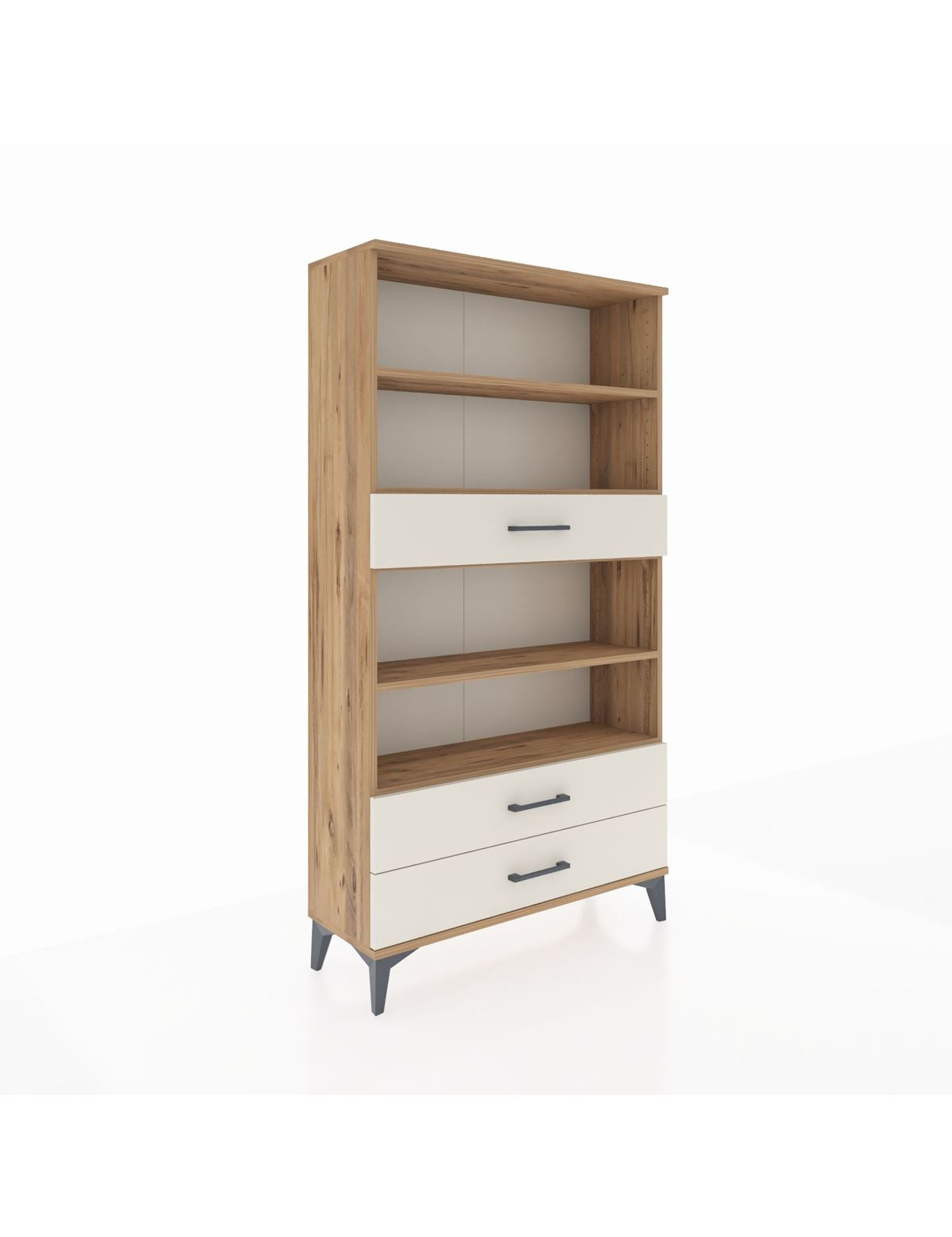 Arges Dolap 4 Raflı 3 Çekmeceli 88x30x163 Çam-Aytaşı