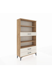 Arges Dolap 4 Raflı 3 Çekmeceli 88x30x163 Çam-Aytaşı