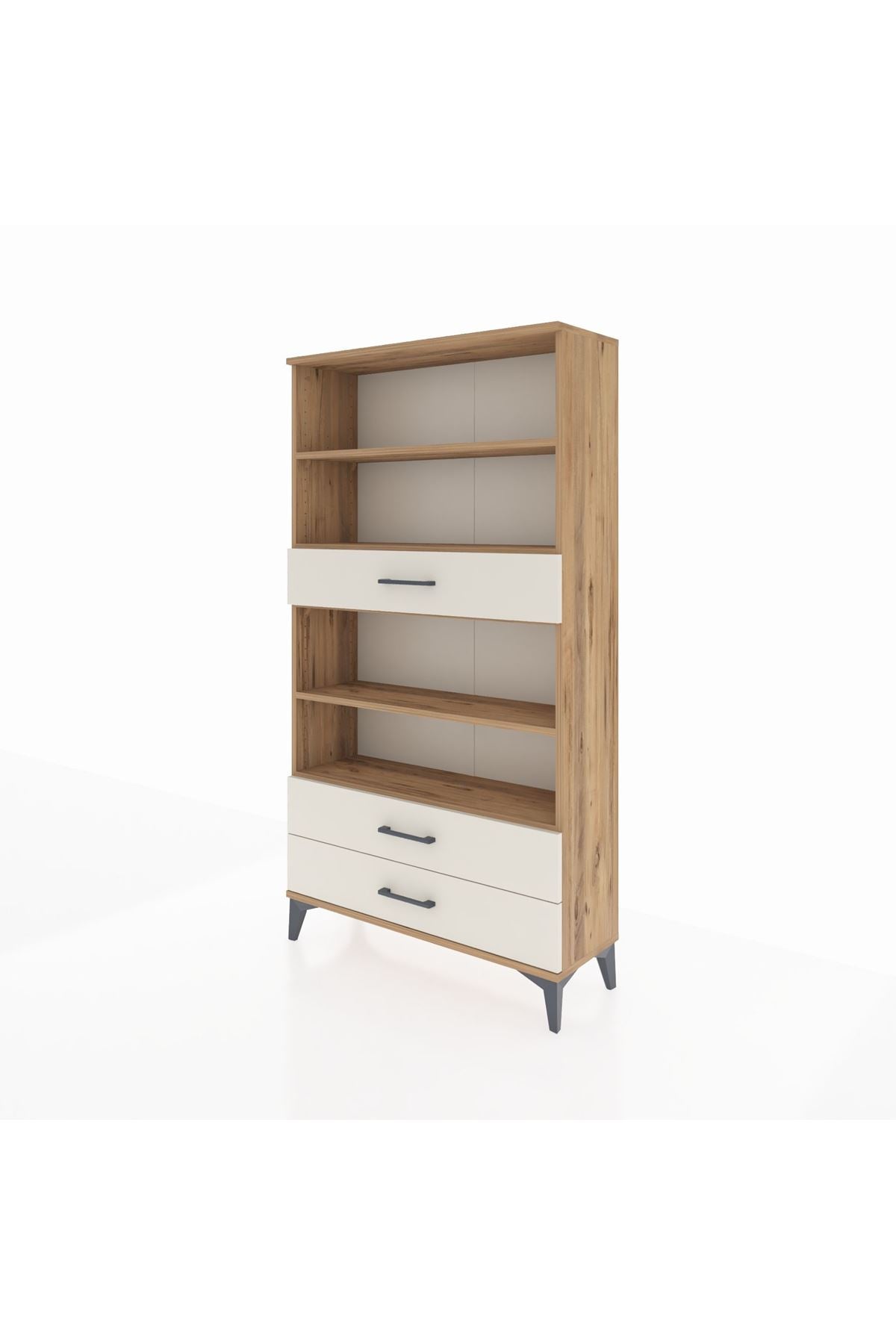 Arges Dolap 4 Raflı 3 Çekmeceli 88x30x163 Çam-Aytaşı