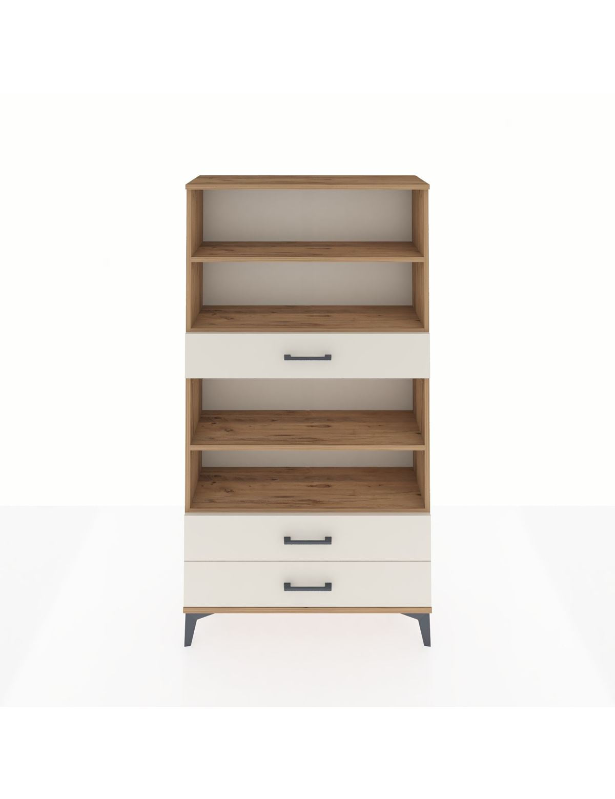 Arges Dolap 4 Raflı 3 Çekmeceli 88x30x163 Çam-Aytaşı