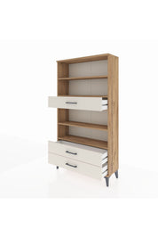 Arges Dolap 4 Raflı 3 Çekmeceli 88x30x163 Çam-Aytaşı