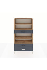 Arges Dolap 4 Raflı 3 Çekmeceli 88x30x163 Çam-Antrasit