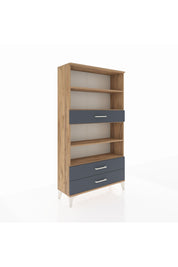 Arges Dolap 4 Raflı 3 Çekmeceli 88x30x163 Çam-Antrasit