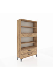 Arges Dolap 4 Raflı 3 Çekmeceli 88x30x163 Çam-Çam