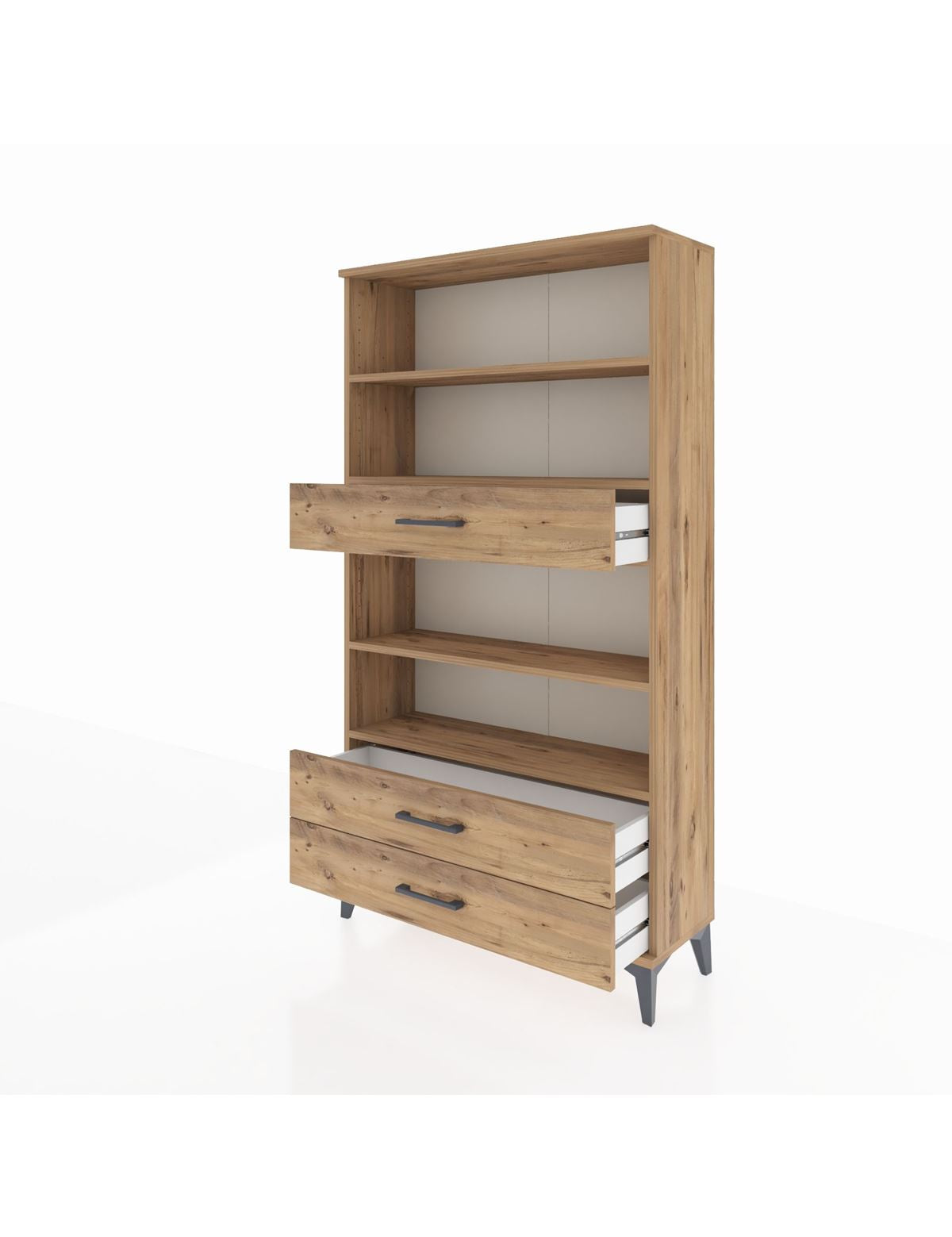Arges Dolap 4 Raflı 3 Çekmeceli 88x30x163 - S21M094V9A