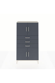 Arges Dolap 3 Raflı 3 Çekmeceli 4 Kapaklı 88x30x163 Aytaşı-Antrasit