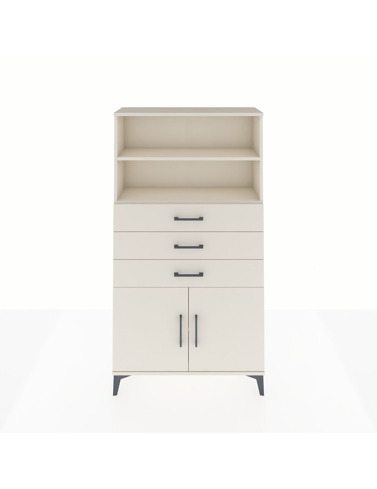 Arges Dolap 3 Raflı 3 Çekmeceli 2 Kapaklı 88x30x163 Aytaşı-Aytaşı