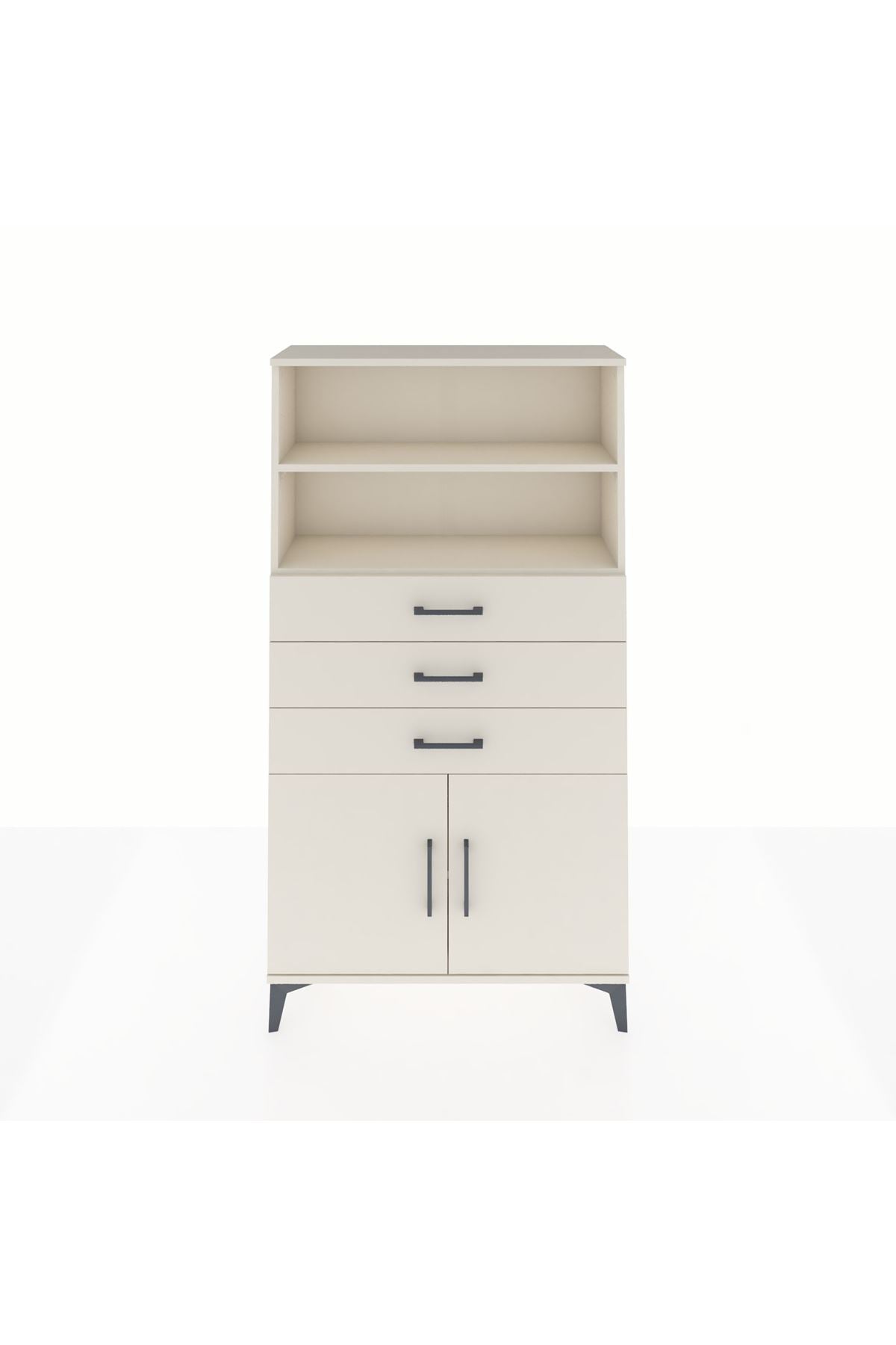 Arges Dolap 3 Raflı 3 Çekmeceli 2 Kapaklı 88x30x163 Aytaşı-Aytaşı