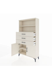 Arges Dolap 3 Raflı 3 Çekmeceli 2 Kapaklı 88x30x163 Aytaşı-Aytaşı