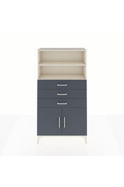 Arges Dolap 3 Raflı 3 Çekmeceli 2 Kapaklı 88x30x163 Aytaşı-Antrasit