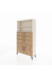 Arges Dolap 3 Raflı 3 Çekmeceli 2 Kapaklı 88x30x163 Aytaşı-Çam