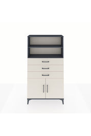 Arges Dolap 3 Raflı 3 Çekmeceli 2 Kapaklı 88x30x163 Antrasit-Aytaşı