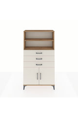 Arges Dolap 3 Raflı 3 Çekmeceli 2 Kapaklı 88x30x163