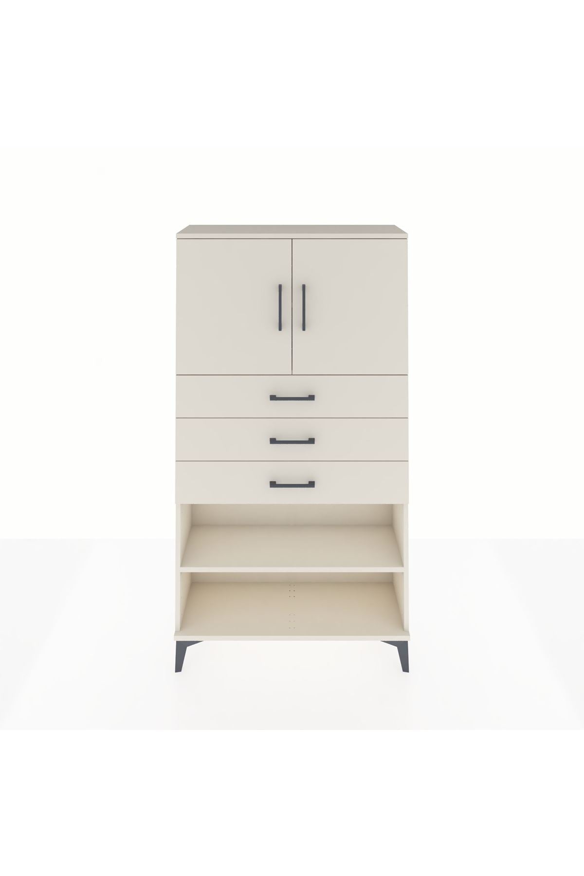 Arges Dolap 3 Raflı 3 Çekmeceli 2 Kapaklı 88x30x163 Aytaşı-Aytaşı