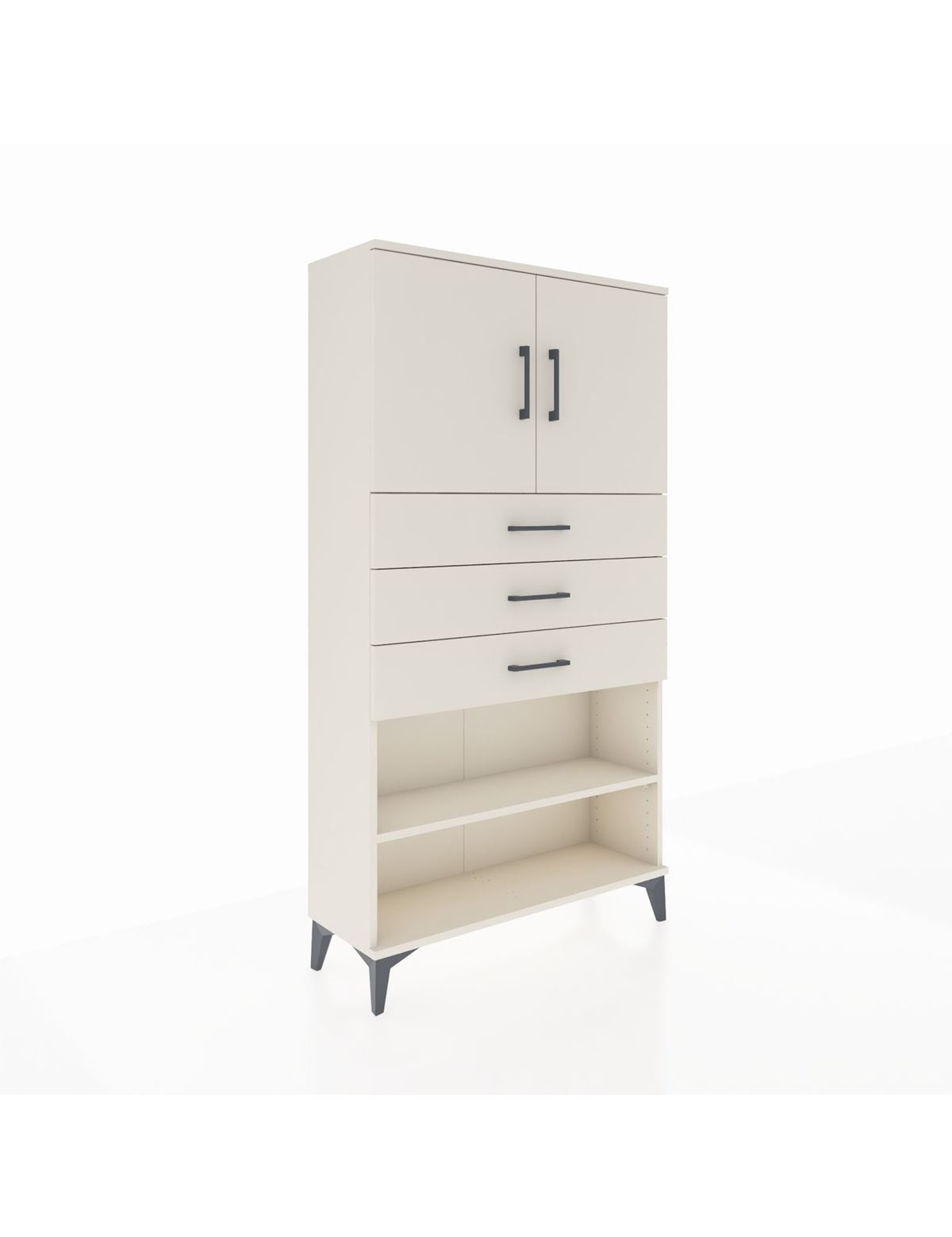 Arges Dolap 3 Raflı 3 Çekmeceli 2 Kapaklı 88x30x163 Aytaşı-Aytaşı