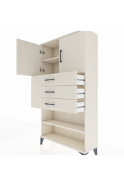 Arges Dolap 3 Raflı 3 Çekmeceli 2 Kapaklı 88x30x163 Aytaşı-Aytaşı