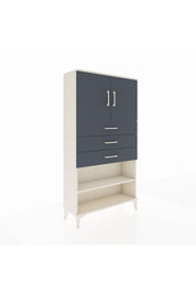 Arges Dolap 3 Raflı 3 Çekmeceli 2 Kapaklı 88x30x163 Aytaşı-Antrasit