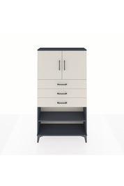 Arges Dolap 3 Raflı 3 Çekmeceli 2 Kapaklı 88x30x163 Antrasit-Aytaşı