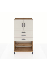 Arges Dolap 3 Raflı 3 Çekmeceli 2 Kapaklı 88x30x163