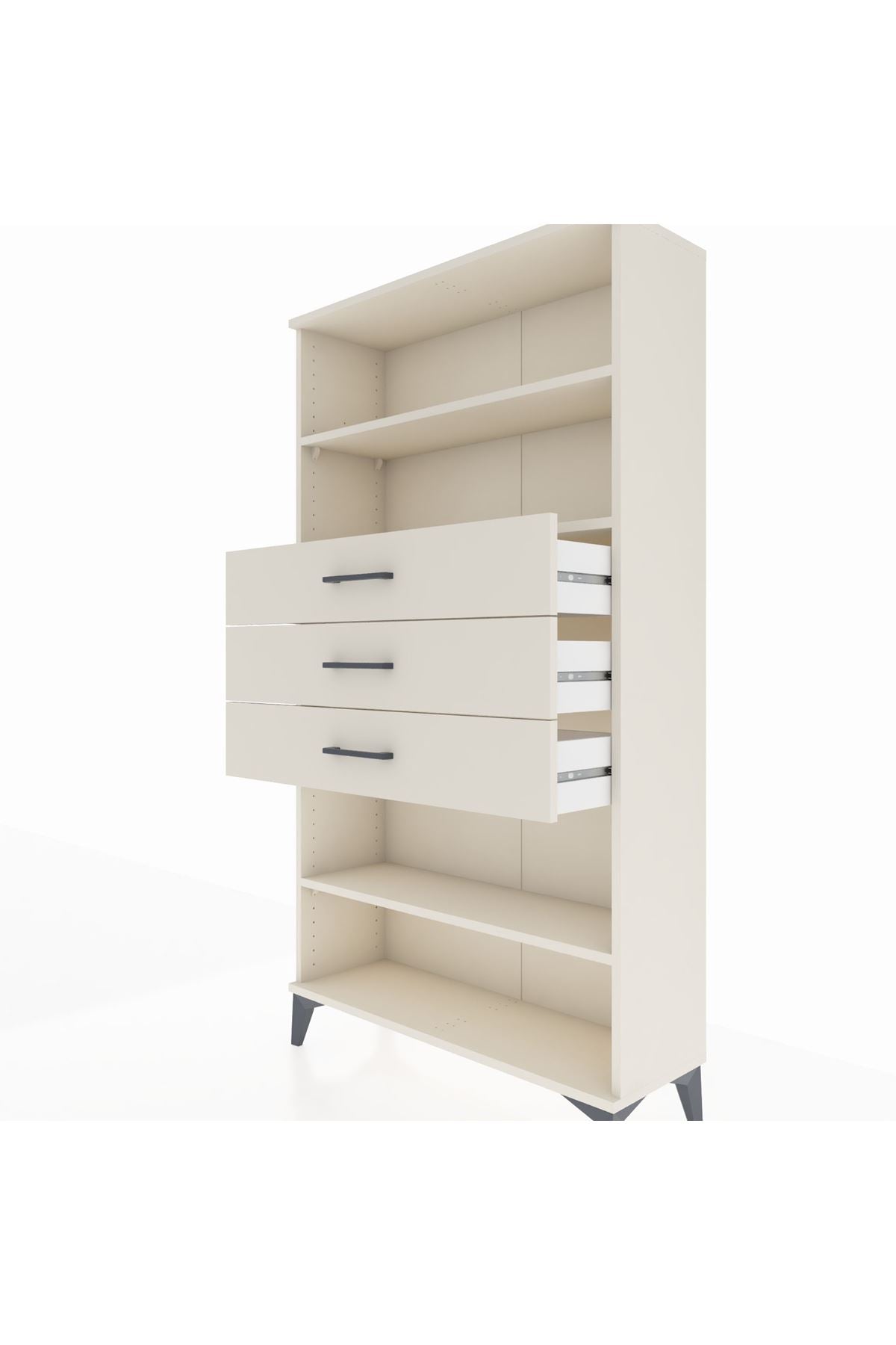 Arges Dolap 3 Raflı 3 Çekmeceli 88x30x163 Aytaşı-Aytaşı