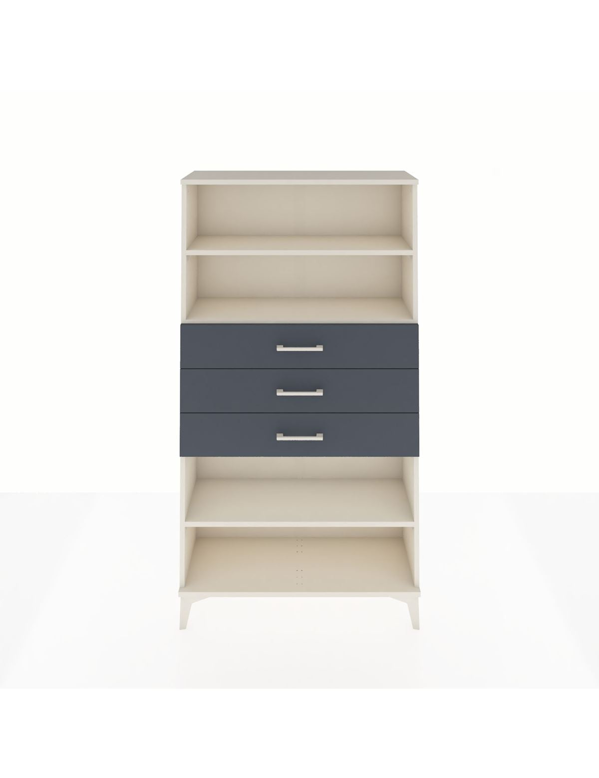 Arges Dolap 3 Raflı 3 Çekmeceli 88x30x163 Aytaşı-Antrasit