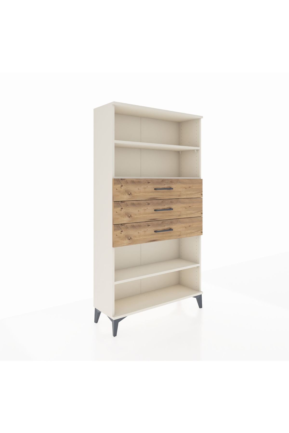 Arges Dolap 3 Raflı 3 Çekmeceli 88x30x163 Aytaşı-Çam