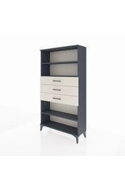 Arges Dolap 3 Raflı 3 Çekmeceli 88x30x163 Antrasit-Aytaşı