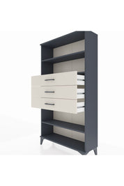 Arges Dolap 3 Raflı 3 Çekmeceli 88x30x163 Antrasit-Aytaşı