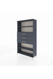 Arges Dolap 3 Raflı 3 Çekmeceli 88x30x163 Antrasit-Antrasit