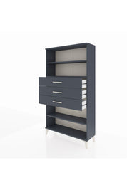 Arges Dolap 3 Raflı 3 Çekmeceli 88x30x163 Antrasit-Antrasit