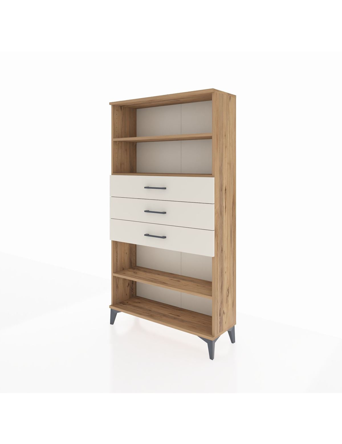 Arges Dolap 3 Raflı 3 Çekmeceli 88x30x163 - S21M098V7A