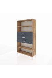 Arges Dolap 3 Raflı 3 Çekmeceli 88x30x163 Çam-Antrasit