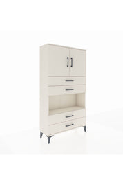 Arges Dolap 3 Raflı 4 Çekmeceli 2 Kapaklı 88x30x163 Aytaşı-Aytaşı